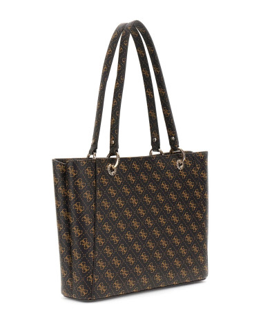 **Meta Title:** Buy GUESS Noelle II Tote - Elegant Brown Logo